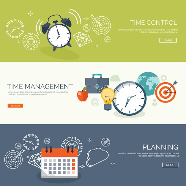 Vecteur illustration vectorielle horloge à icône plate concept de temps mondial contexte d'affaires marketing internet quotidien
