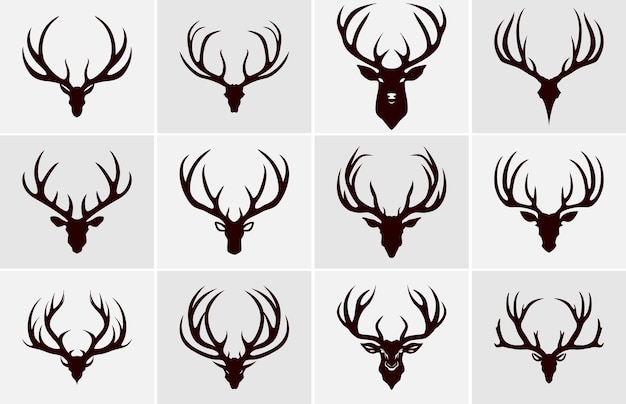 Illustration vectorielle de l'icône de l'animal du cerf