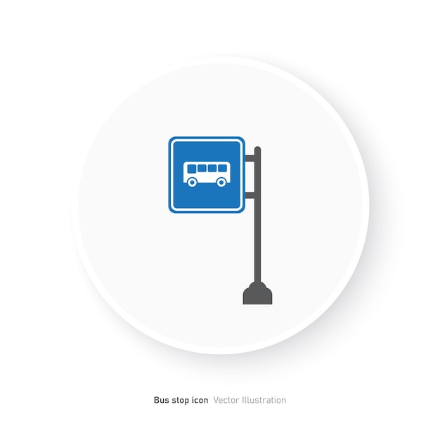 Vecteur illustration vectorielle de l'icône de l'arrêt de bus