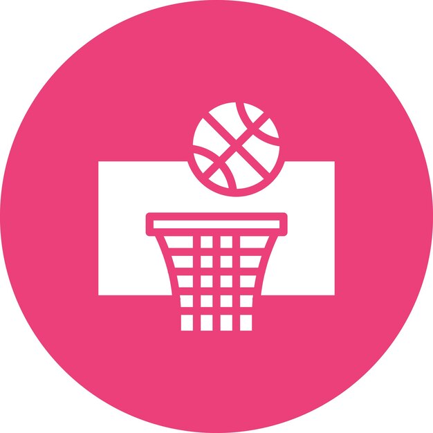 Vecteur illustration vectorielle de l'icône de basket-ball du jeu d'icônes de divertissement