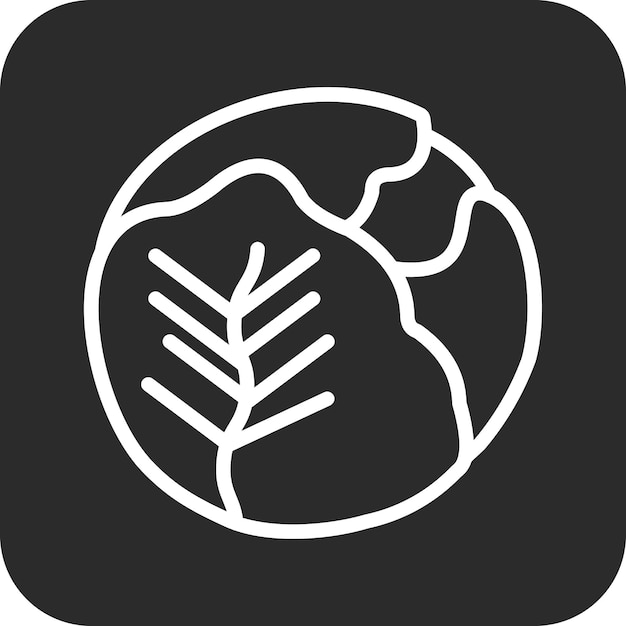 Vecteur illustration vectorielle de l'icône de bruxelles du jeu d'icônes des fruits et légumes