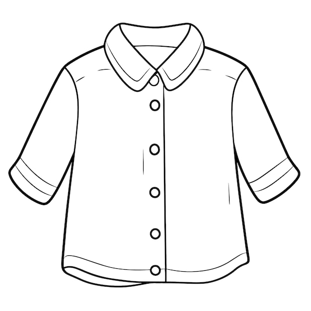 Illustration vectorielle d'une icône de contour de chemise minimaliste parfaite pour la mode