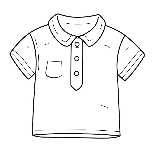 Vecteur illustration vectorielle d'une icône de contour de chemise minimaliste parfaite pour la mode