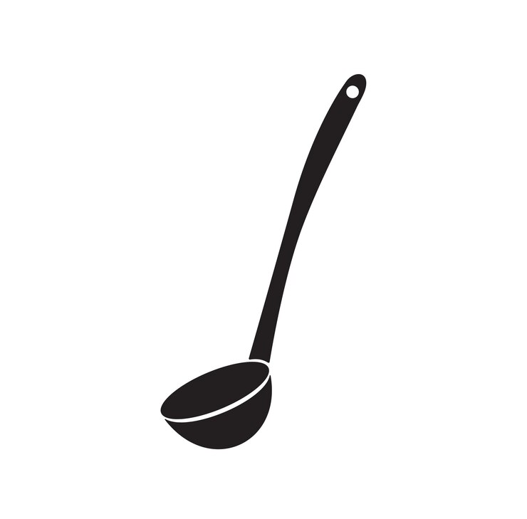 Vecteur illustration vectorielle de l'icône de la cuillère de cuisine sur fond blanc symbole de la cuisine