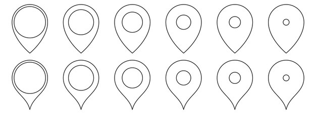 Illustration vectorielle de l'icône de l'emplacement de la carte