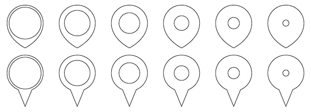 Illustration vectorielle de l'icône de l'emplacement de la carte