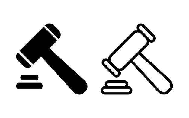 Illustration vectorielle de l'icône d'enchère de commerce électronique