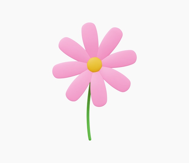 Illustration Vectorielle D'icône De Fleur Réaliste 3d