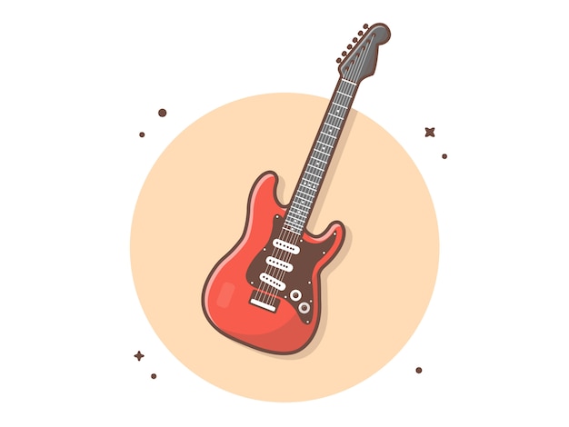 Illustration Vectorielle D'icône De Guitare électrique