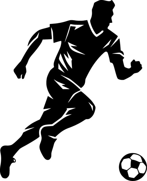 Vecteur illustration vectorielle de l'icône isolée de football en noir et blanc