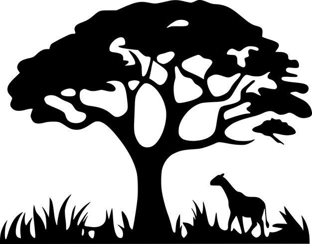 Vecteur illustration vectorielle de l'icône isolée en noir et blanc de l'afrique