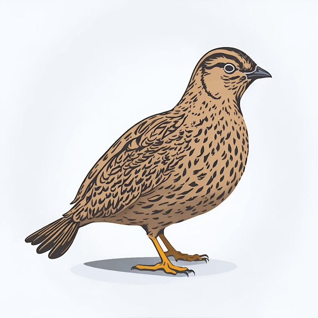 Vecteur illustration vectorielle de l'icône mignonne de tête d'oiseau de caille