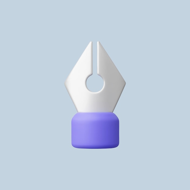 Illustration vectorielle d'icône de stylo réaliste 3d