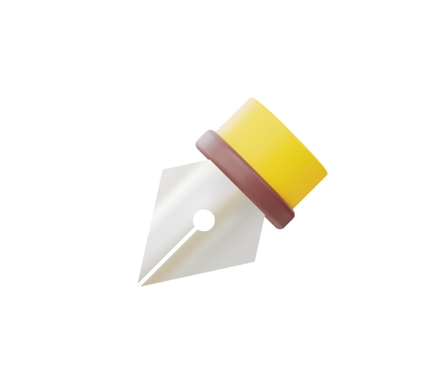 Illustration vectorielle d'icône de stylo réaliste 3d