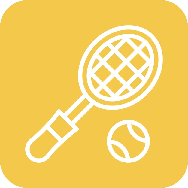 Illustration vectorielle de l'icône de tennis du jeu d'icônes sportifs
