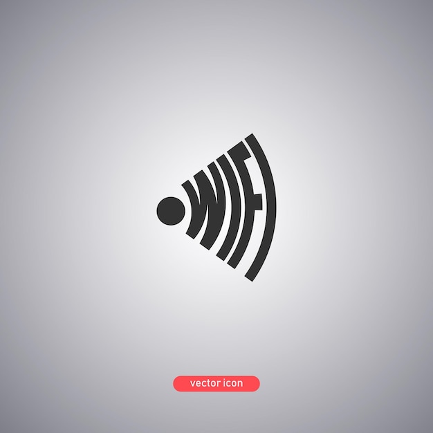 Illustration Vectorielle D'icône Wi-fi