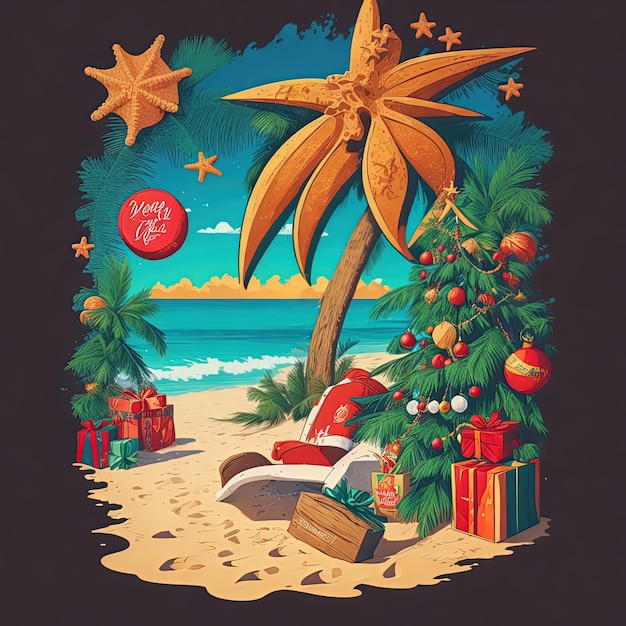 Illustration vectorielle de l'île de Noël