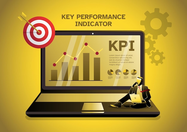 Illustration vectorielle de l'indicateur de performance clé