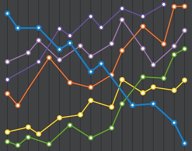 Illustration vectorielle de l'infographie abstraite graphique couleur