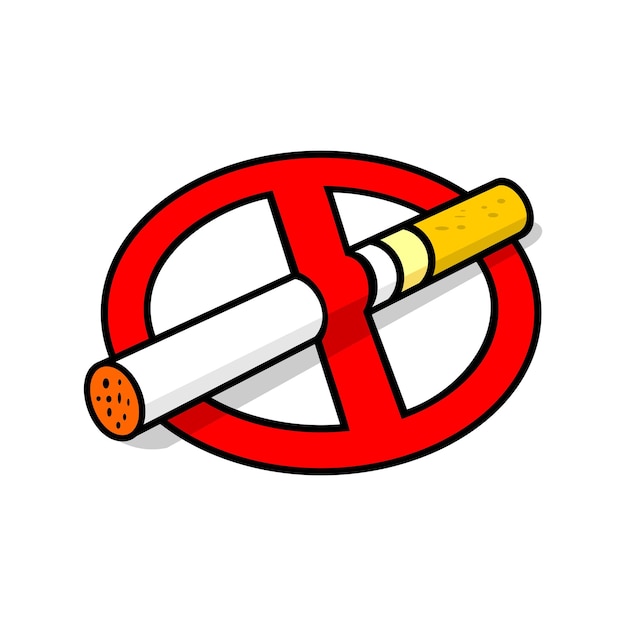 Illustration Vectorielle D'interdiction De Fumer