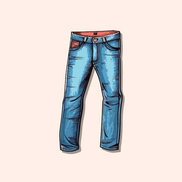 Illustration Vectorielle De Jeans Clip Art | Vecteur Premium