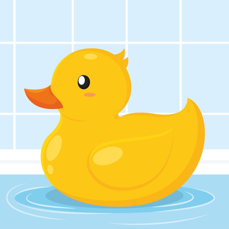 Vecteur illustration vectorielle de jouets de canard de fond