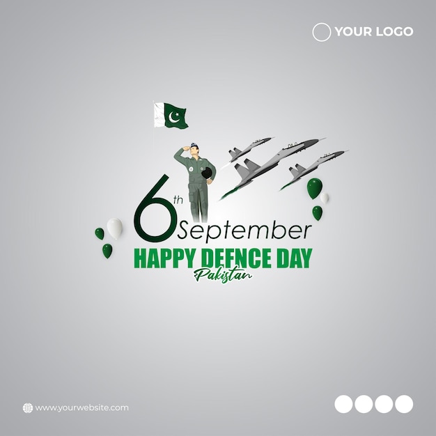 Illustration Vectorielle De La Journée De La Défense Du Pakistan 6 Septembre