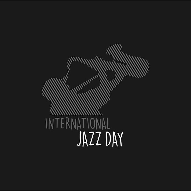 Vecteur illustration vectorielle de la journée internationale du jazz avec saxophone