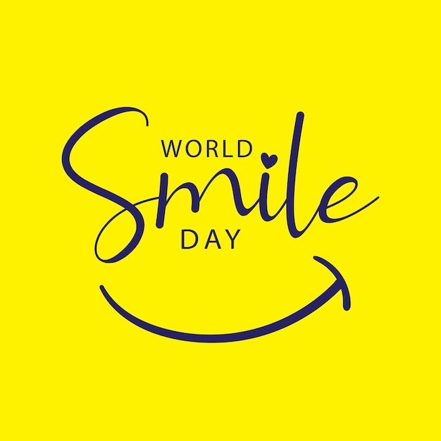 illustration vectorielle de la journée mondiale du sourire adaptée à la bannière ou à l'affiche de la carte