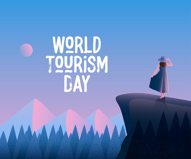 Illustration vectorielle de la journée mondiale du tourisme