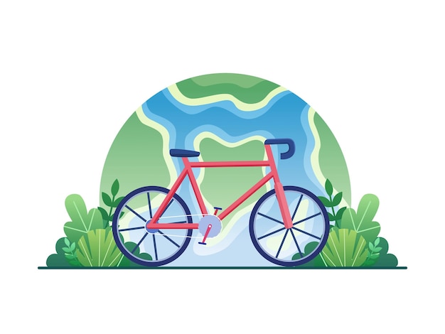 Illustration vectorielle journée mondiale du vélo