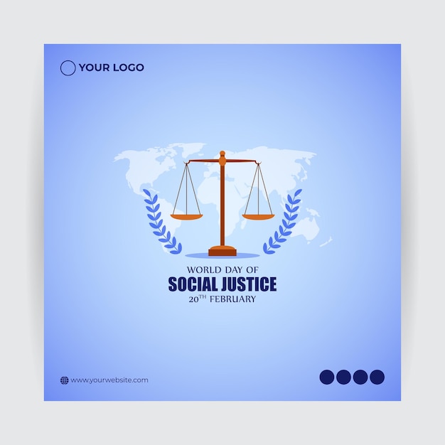 Illustration Vectorielle De La Journée Mondiale De La Justice Sociale 20 Février