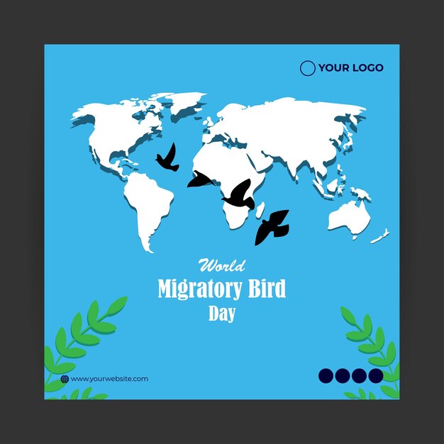 Vecteur illustration vectorielle de la journée mondiale des oiseaux migrateurs 13 mai