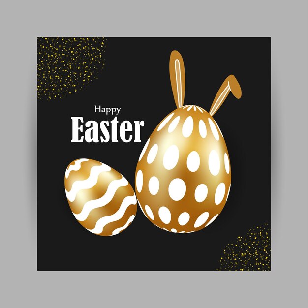 Illustration vectorielle de Joyeuses Pâques souhaite salutation