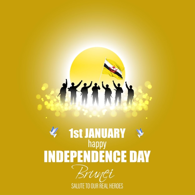 Illustration Vectorielle De Joyeux Jour De L'indépendance Brunei