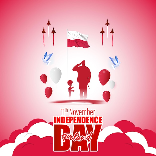 Illustration Vectorielle De Joyeux Jour De L'indépendance De La Pologne