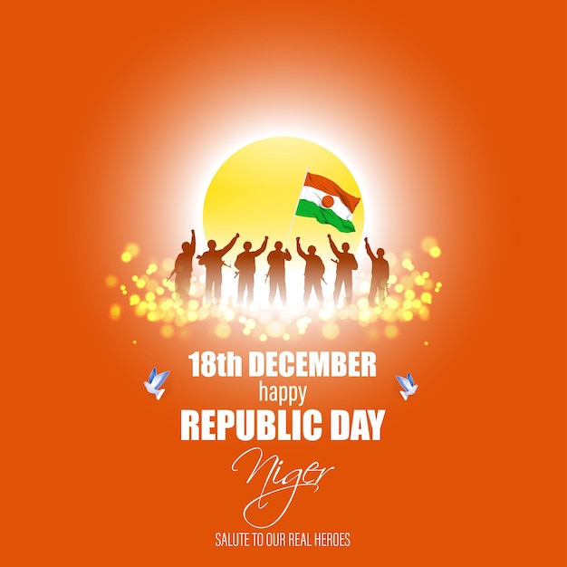 Illustration vectorielle de joyeux jour de la république du Niger