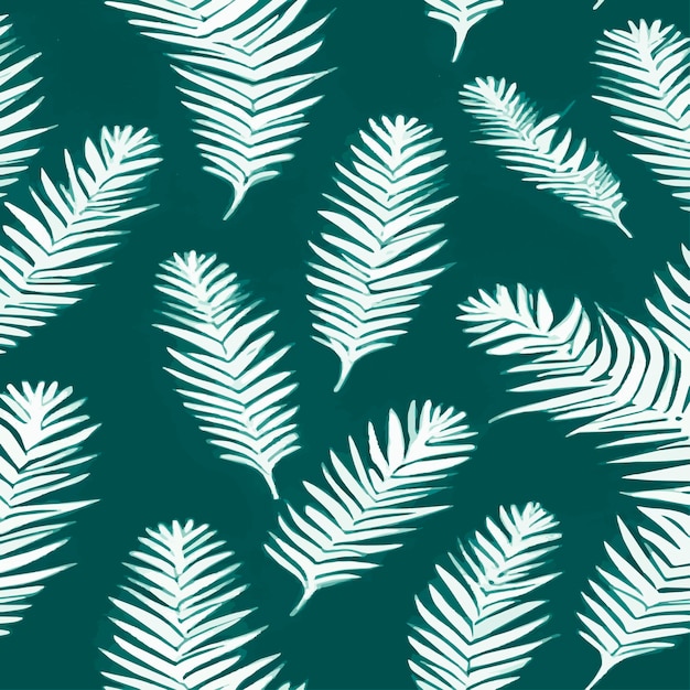 Illustration vectorielle de jungle avec motif de feuilles tropicales Impression d'été à la mode Turquoise transparente motif exotique