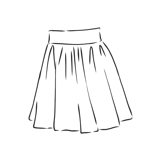 Illustration Vectorielle De Jupes. Vêtements Pour Femmes, Jupe, Illustration De Croquis De Vecteur