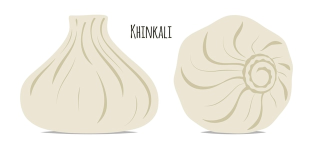 Illustration Vectorielle De Khinkali Isolée Sur Un Blanc