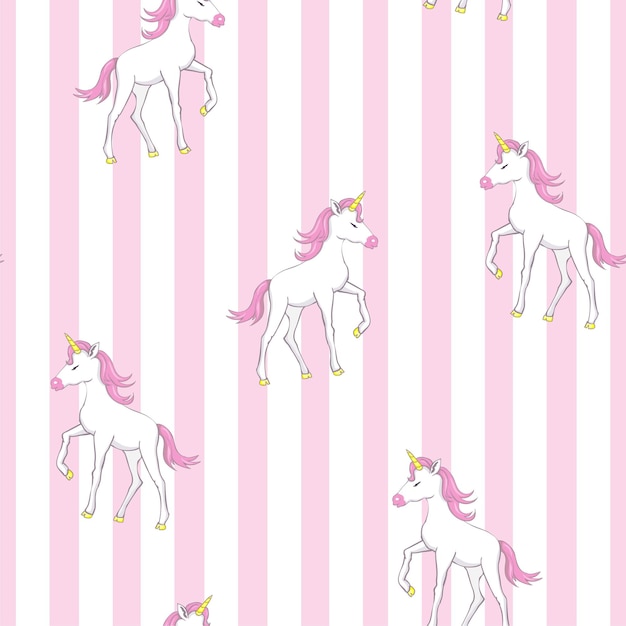 Illustration vectorielle de licorne mignon