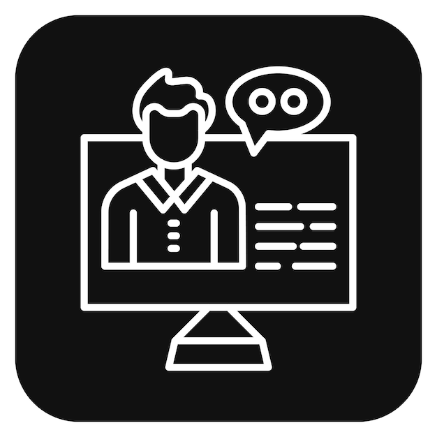 Illustration vectorielle en ligne de la conférence