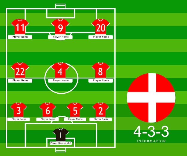 Illustration Vectorielle De Line-up Tournoi De Football