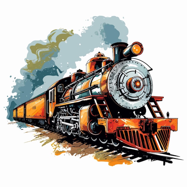 Illustration Vectorielle Locomotive