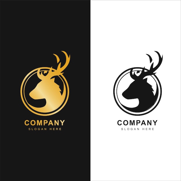 illustration vectorielle de logo de cerf logo de cerf animal de cerf logo d'animal animal sauvage