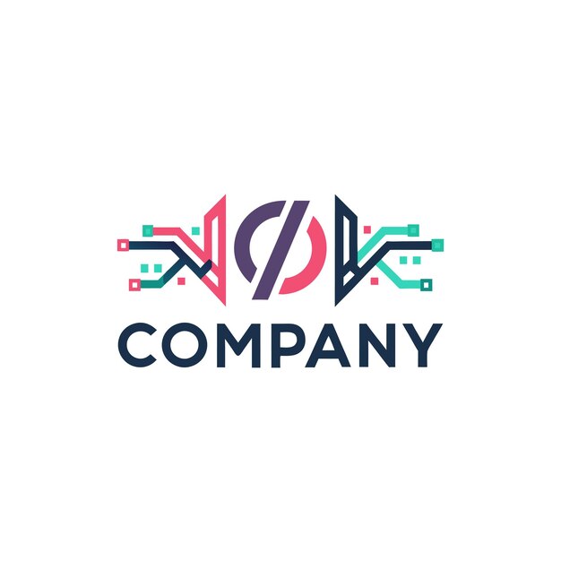 Illustration vectorielle de logo créatif pour une société de démarrage technologique