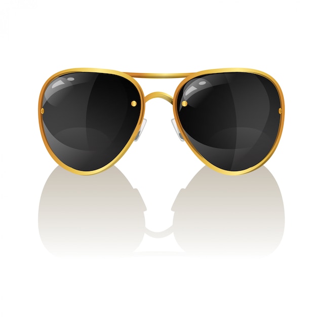 Vecteur illustration vectorielle de lunettes de soleil aviateur élégantes