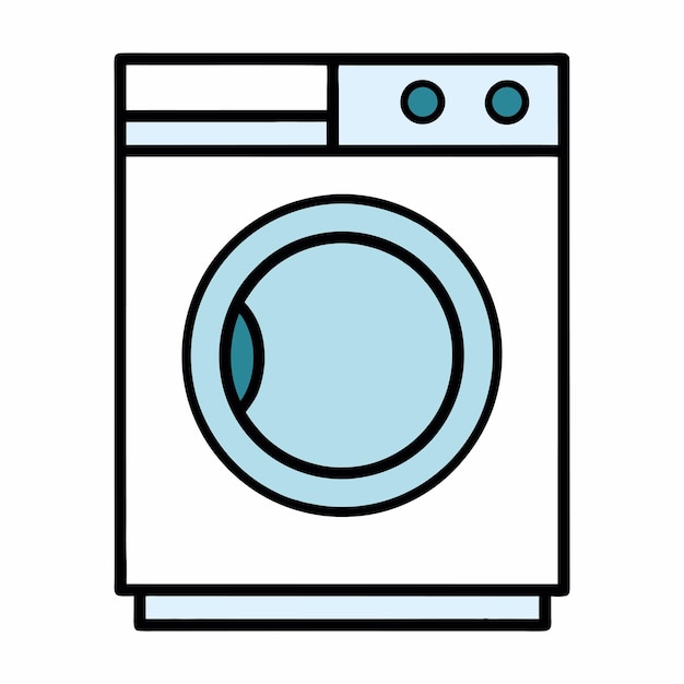 Illustration vectorielle de la machine à laver pour les projets ménagers