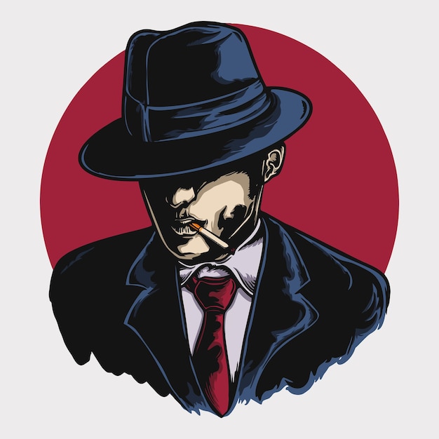 Illustration vectorielle de la mafia