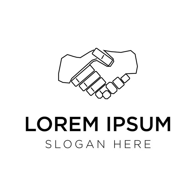 Illustration vectorielle de main logo isolée sur fond blanc